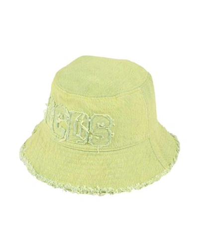 Gcds Woman Hat Acid Green Size Ii Cotton