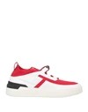 Tod's No Code Tod's No_code Man Sneakers Red Size 9 Leather, Textile Fibers In Red