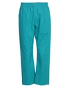 Amaranto Man Pants Turquoise Size 30 Cotton In Blue