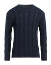 Stilosophy Man Sweater Midnight Blue Size Xxl Acetate, Wool In Navy Blue
