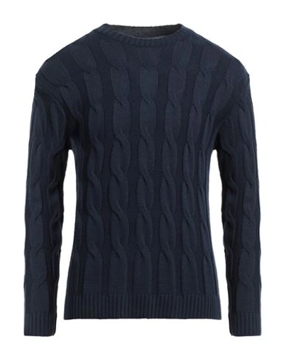 Stilosophy Man Sweater Midnight Blue Size Xxl Acetate, Wool In Blue