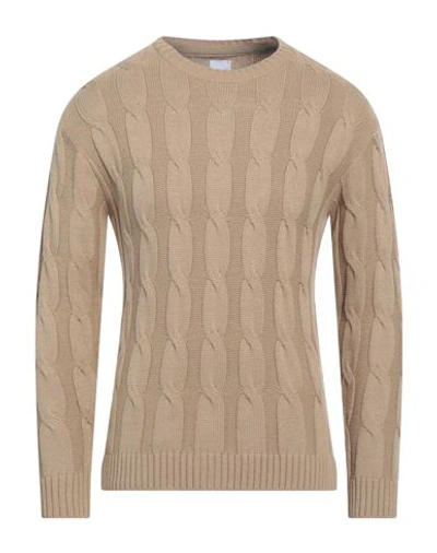 Stilosophy Man Sweater Camel Size L Acetate, Wool In Beige