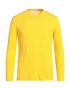 Kangra Man Sweater Yellow Size 40 Cotton In Orange