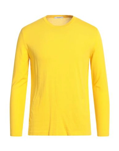 Kangra Man Sweater Yellow Size 40 Cotton In Orange