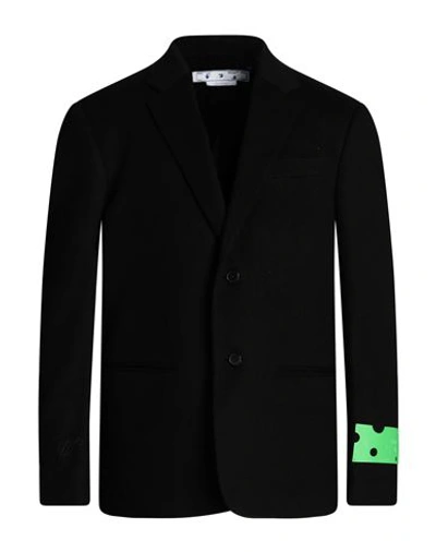 Off-white Man Blazer Black Size 40 Cashmere