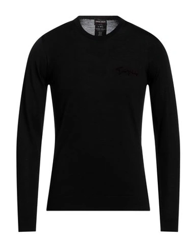 Giorgio Armani Man Sweater Black Size 44 Virgin Wool