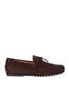 Tod's Man Loafers Chocolate Brown Size 8.5 Leather In Brown