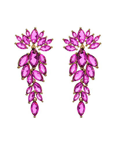 Eye Candy La Women's Diana Cubic Zirconia Drop Earrings In Purple