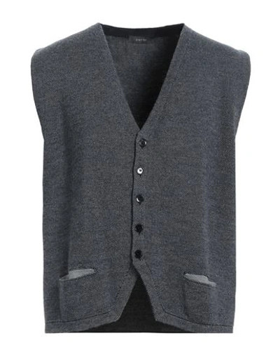 Zerbi Man Cardigan Midnight Blue Size Xl Merino Wool