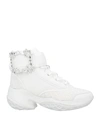Roger Vivier Woman Sneakers White Size 8 Leather, Textile Fibers In White