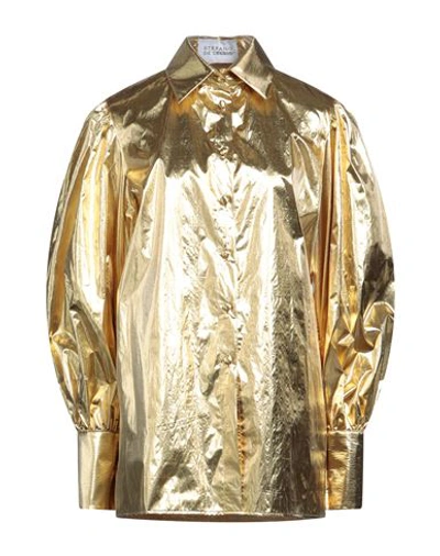 Stefano De Lellis Woman Shirt Gold Size 8 Polyester