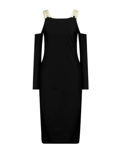 Gcds Woman Midi Dress Black Size Xs Cotton, Elastane
