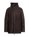 Cover Orciani Man Coat Dark Brown Size 40 Soft Leather