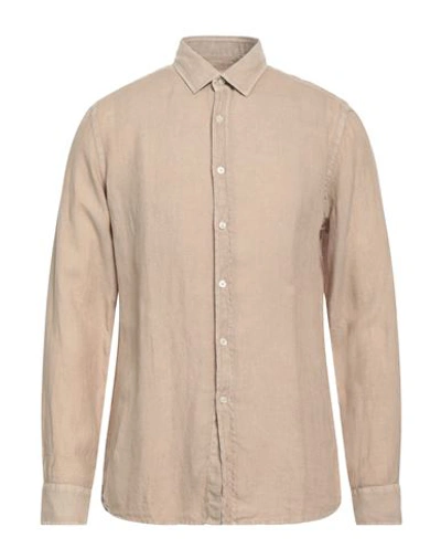 Lab. Pal Zileri Man Shirt Beige Size 17 Linen