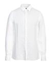 Lab. Pal Zileri Man Shirt White Size 17 Linen In White