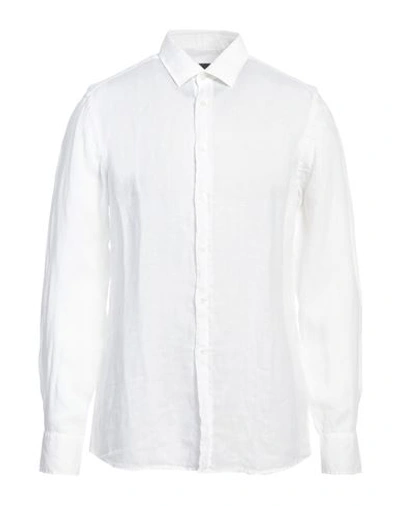 Lab. Pal Zileri Man Shirt White Size 17 Linen