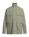 Nigel Cabourn Man Denim Outerwear Military Green Size 40 Cotton In Green