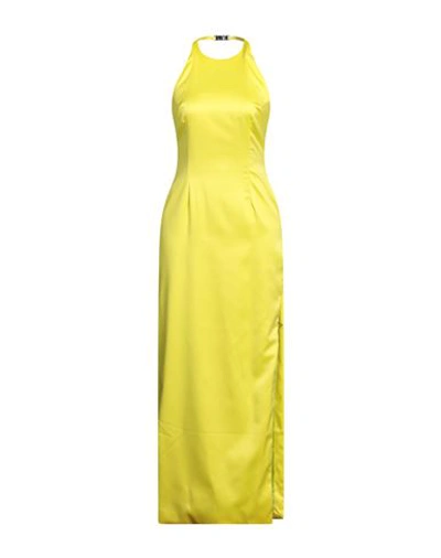 Gcds Woman Maxi Dress Yellow Size Xl Polyester, Elastane