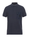 Mackage Man Polo Shirt Navy Blue Size M Organic Cotton