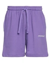 Hinnominate Man Shorts & Bermuda Shorts Purple Size Xl Cotton