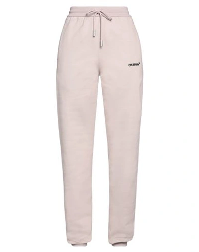 Off-white Woman Pants Pastel Pink Size 8 Cotton, Elastane, Polyester