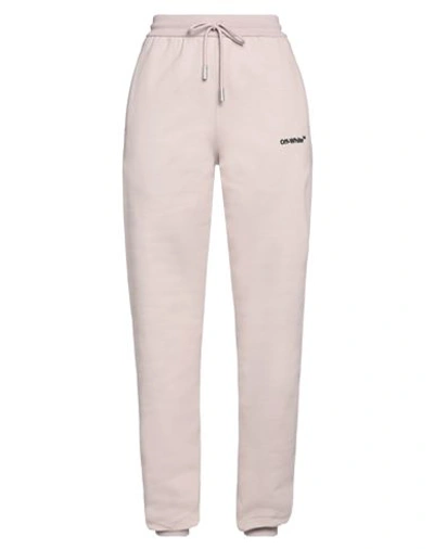 Off-white Woman Pants Antique Rose Size 4 Cotton, Elastane, Polyester In Pink