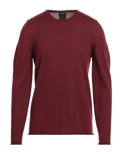 Giorgio Armani Man Sweater Brick Red Size 48 Cashmere, Polyester