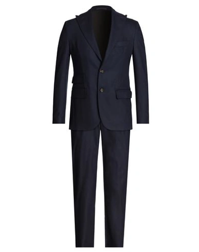 Eleventy Man Suit Navy Blue Size 38 Wool, Cashmere, Elastane
