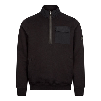 Barbour Coaster Half-zip Sweatshirt In Black