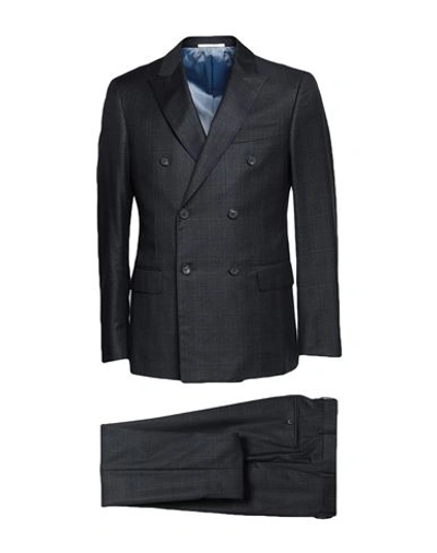 Pal Zileri Man Suit Lead Size 40 Wool In Grey
