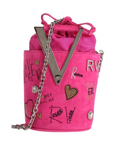 Roger Vivier Woman Handbag Fuchsia Size - Leather In Pink