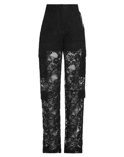 Msgm Woman Pants Black Size 10 Polyamide, Cotton