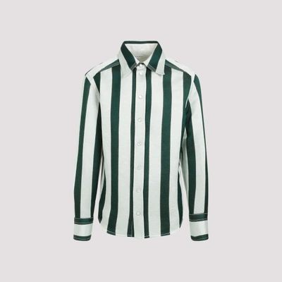 Bottega Veneta Shirt In Iceberg Dark Green