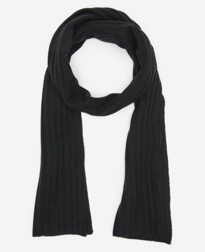 Kenneth Cole Site Exclusive! Rib Knit Wool Cashmere Scarf In Black