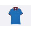 LACOSTE WMNS RIBBED COLLAR SHIRT BLUE