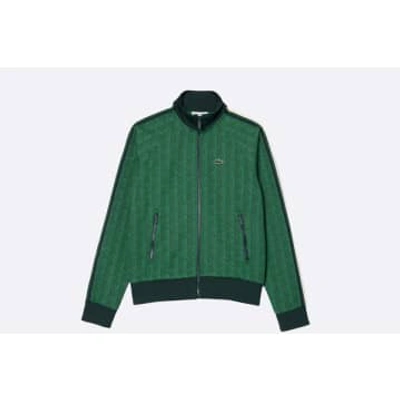 Lacoste Wmns Paris Sweatshirt Monograma Jacquard In Green