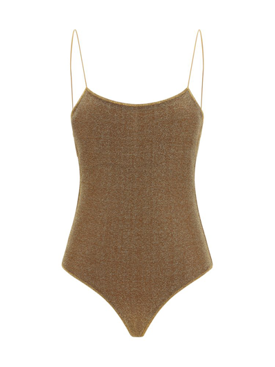 Oseree Oséree Maillot Lurex One In Brown