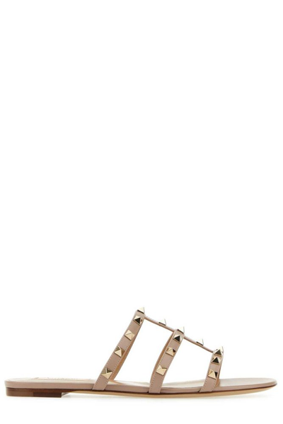 Valentino Garavani Valentino Rockstud Slip In Beige