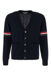 THOM BROWNE THOM BROWNE STRIPPED BUTTONED CARDIGAN