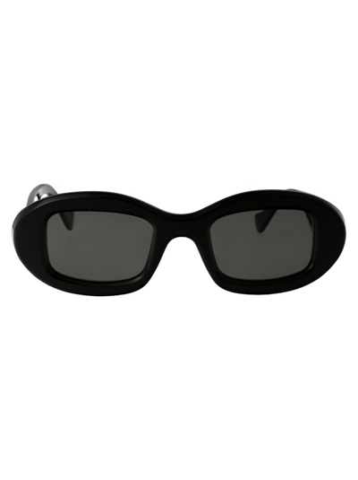 Retrosuperfuture Oval Frame Sunglasses In Black