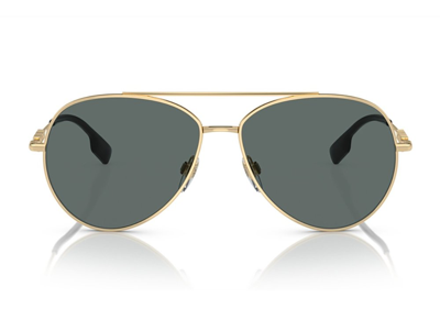 Burberry Eyewear Aviator Sunglasses In Gold
