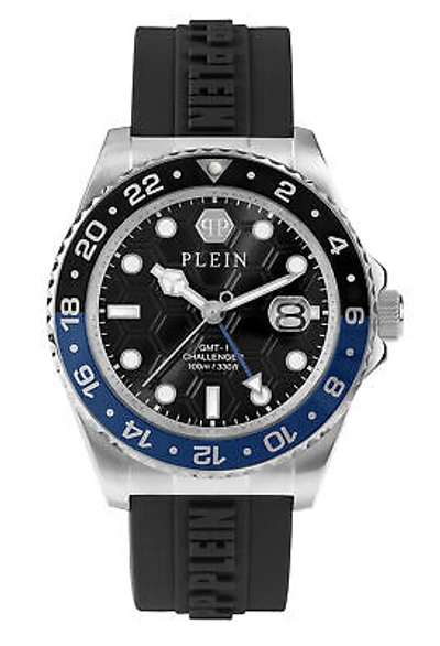 Pre-owned Philipp Plein Black Mens Analogue Watch Gmt-i Challenger Pwyba0123