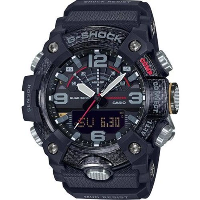 Pre-owned Casio Men's Watch G-shock Mudmaster Black Resin Strap Analog-digital Ggb100-1a