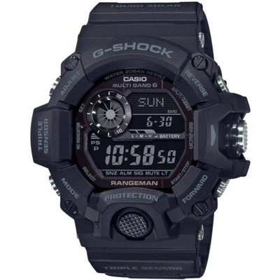 Pre-owned G-shock Casio Men's Watch  Master Of Rangeman Black Dial Digital Gw9400-1b