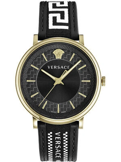 Pre-owned Versace Ve5a01921 V-circle Mens Watch 42mm 5atm