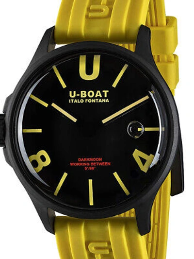 Pre-owned U-boat 9522 Darkmoon Yellow Ipb 44mm 5atm