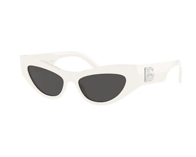 Pre-owned Dolce & Gabbana Sunglasses Dg4450 331287 White Grey Woman In Gray