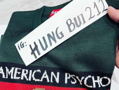 Pre-owned Supreme American Psycho Green Knit Sweater - Size Small - Green Color
