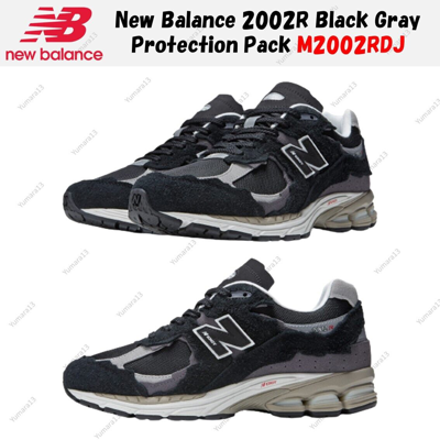 Pre-owned New Balance Balance 2002r Black Gray Protection Pack M2002rdj Us 4-14 Brand