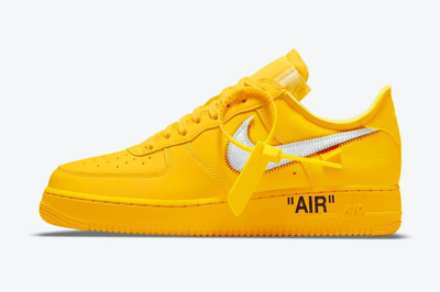 Pre-owned Nike Air Force 1 Low X Off-white University Gold Dd1876-700 Men's Size 10 - In Yellow